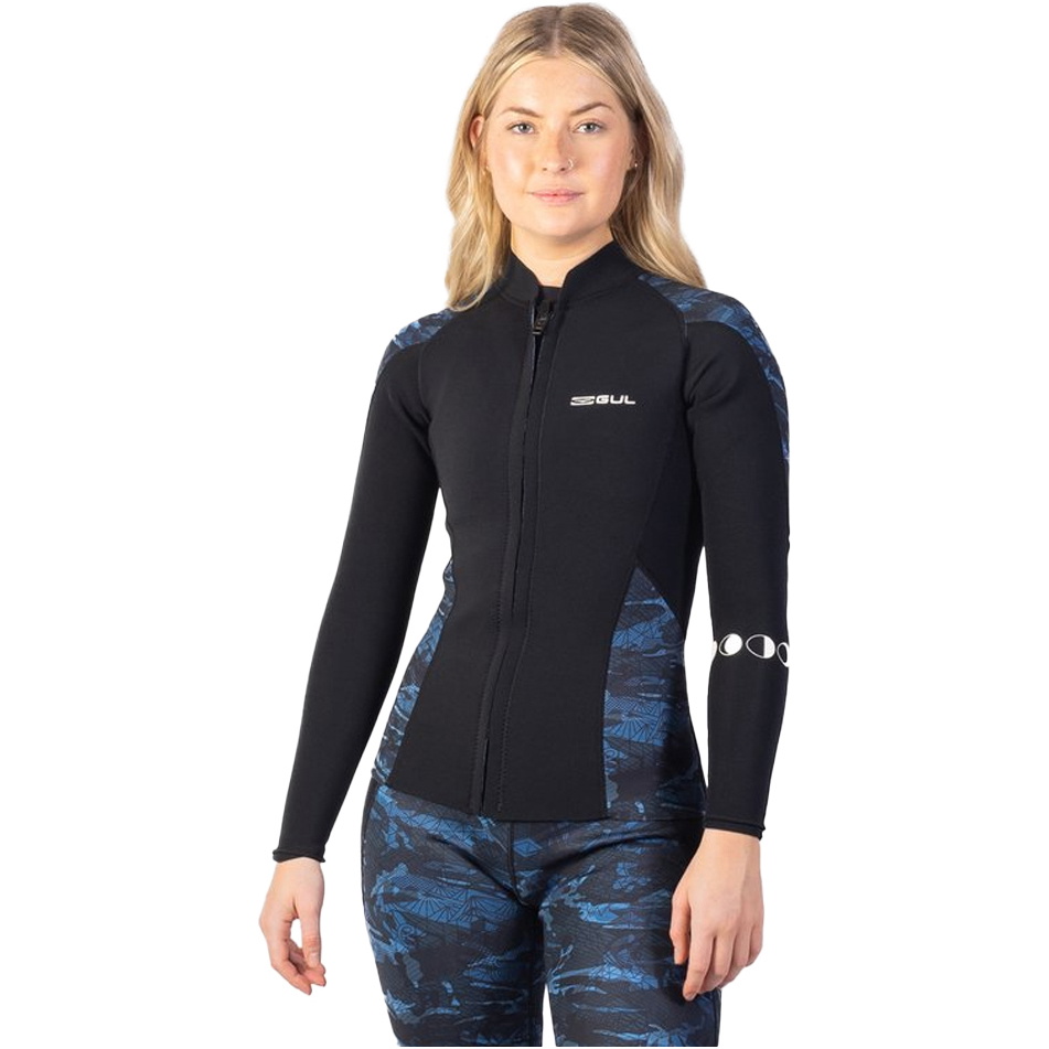 2025 Gul Womens Luna7 Front Zip SUP Wetsuit Jacket LA6301-C1 - Nu